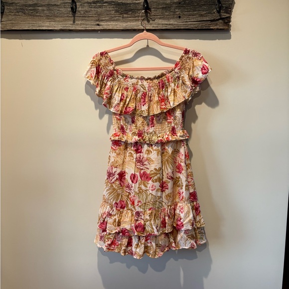 Astr Riviera Floral Ruffle Off Shoulder Dress - Picture 4 of 6